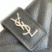 Replica Ysl Cassandre Matelasse Business Card Case in Black with Silver Hardware