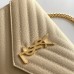 Replica Ysl Chain Wallet in Cream