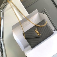 Replica Ysl Chain Wallet in Grey