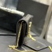 Replica Ysl Uptown Chain Wallet In Crocodile Embossed Shiny Leather with Gold Hardware