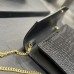 Replica Ysl Uptown Chain Wallet In Crocodile Embossed Shiny Leather with Gold Hardware