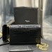 Replica Ysl Uptown Chain Wallet In Crocodile Embossed Shiny Leather with Gold Hardware