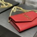 Replica Ysl Uptown Chain Wallet In Red