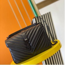 Replica Ysl Medium College Handbags in Black Hardware