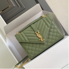 Replica Ysl Medium Envelope Bag in Green