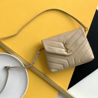 Replica Ysl LouLou Toy strap Bag in Beige with Gold