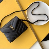 Replica Ysl LouLou Toy strap Bag in Black with Gold
