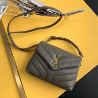 Replica Ysl LouLou Toy strap Bag in Dark Grey