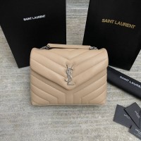 Replica Ysl Small Loulou Bag in Beige with silver