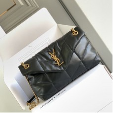 Replica Ysl Puffer Small Bag in Black with Gold Hardware